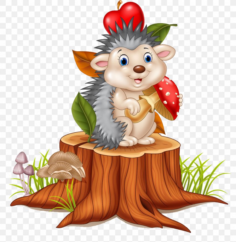 Hedgehog On The Stump, PNG, 972x1000px, Squirrel, Art, Cartoon, Chipmunk, Christmas Ornament Download Free