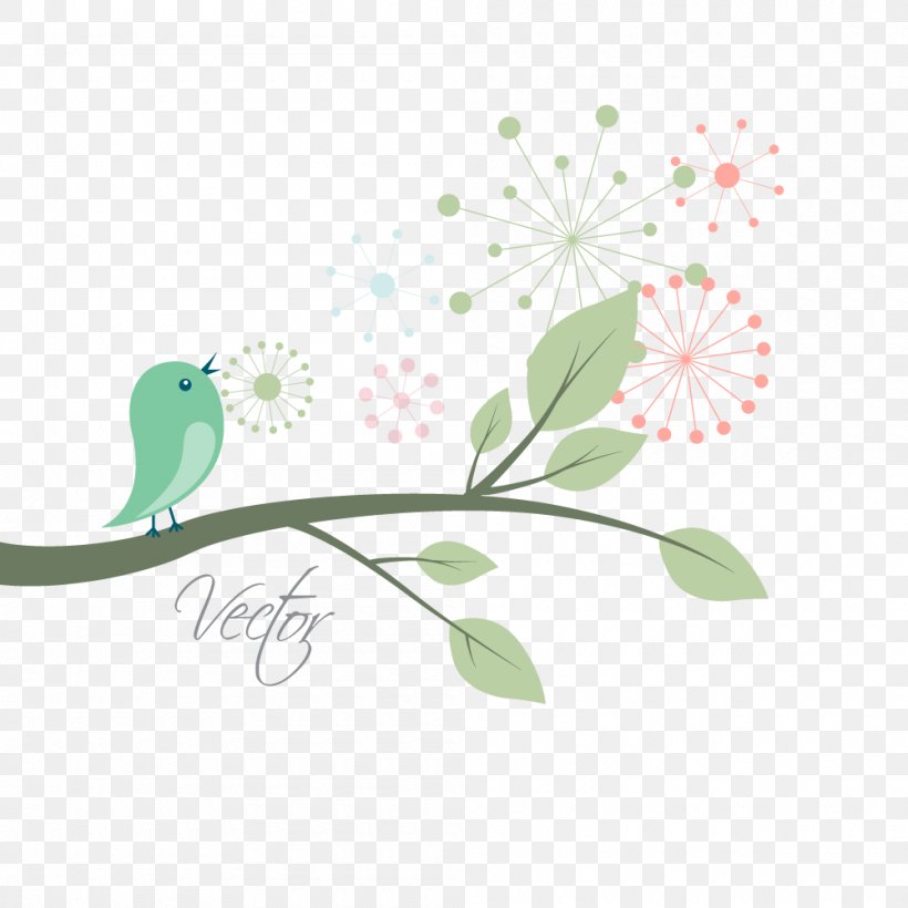 Bird Paper Euclidean Vector, PNG, 1000x1000px, Watercolor, Cartoon, Flower, Frame, Heart Download Free