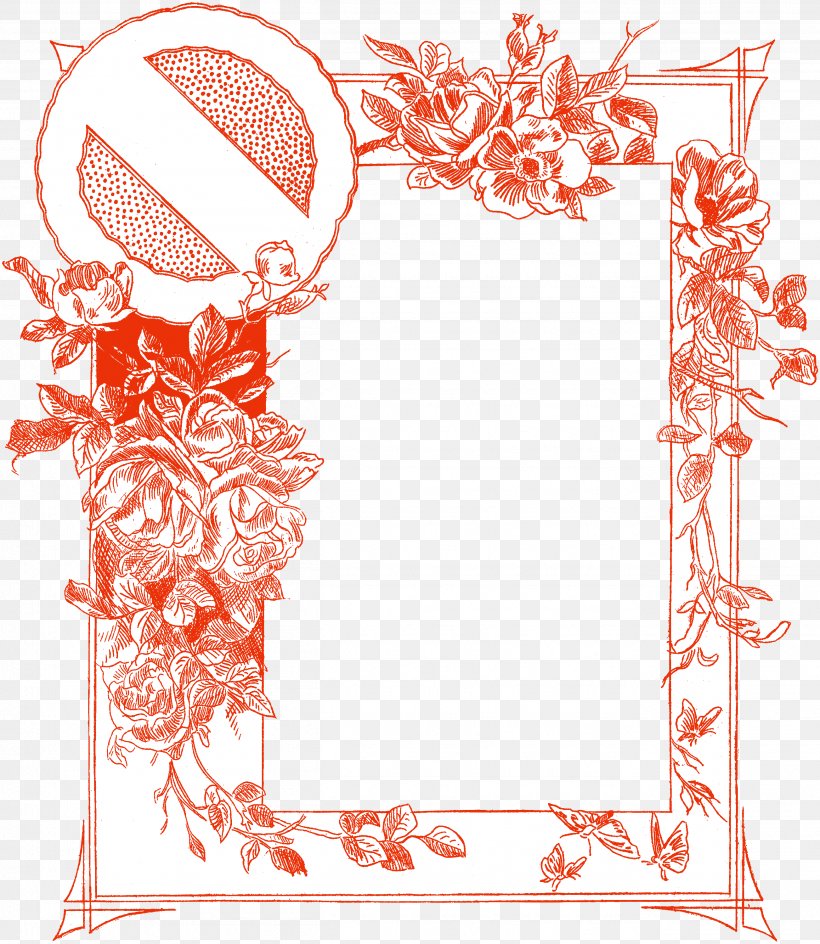 Floral Design Illustration Wall Decal Picture Frames Clip Art, PNG, 2605x3000px, Floral Design, Area, Art, Border, Branch Download Free