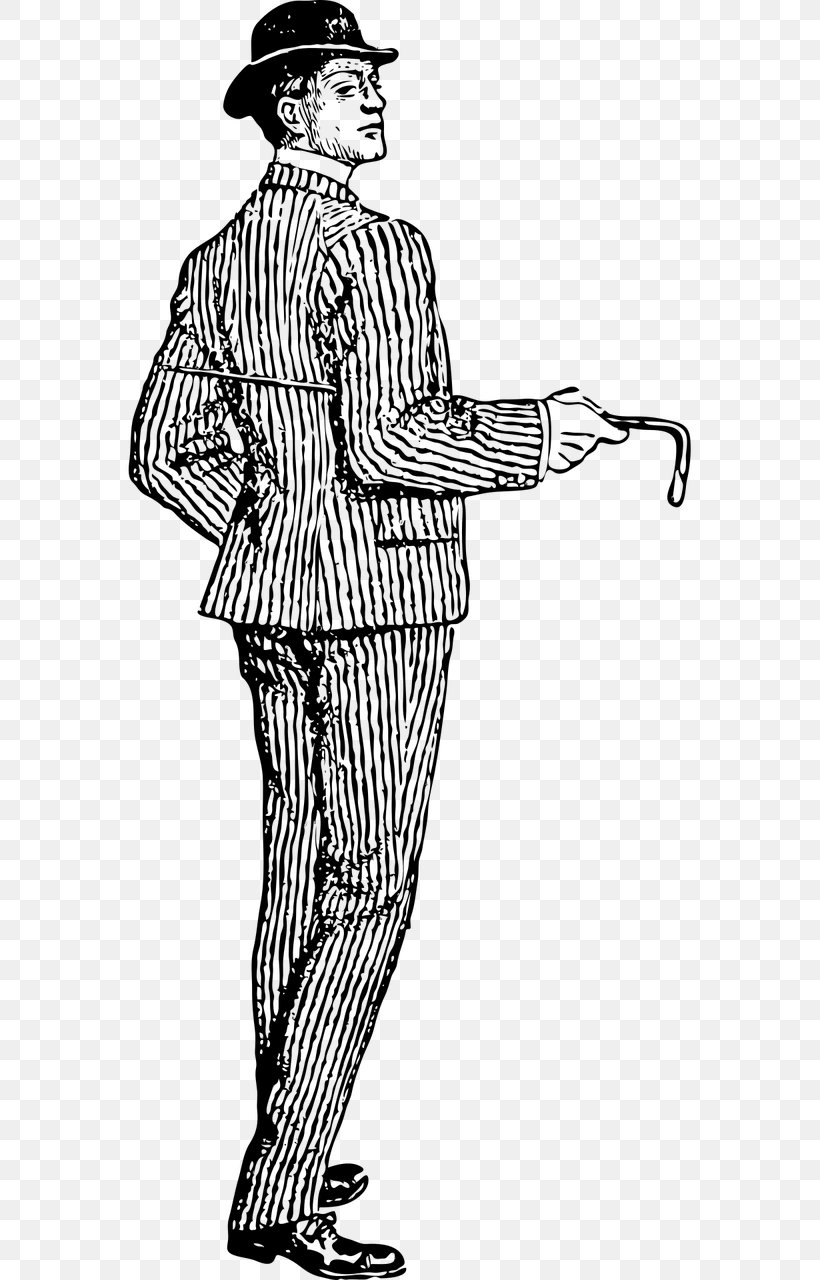 Man Cartoon, PNG, 640x1280px, Walking Stick, Blackandwhite, Clothing, Costume Design, Dapper Orm Download Free