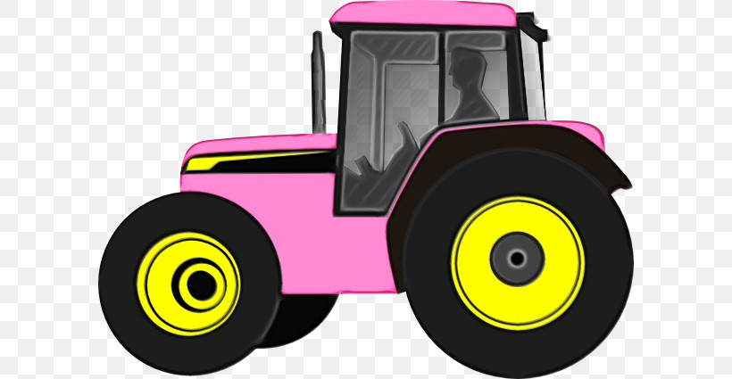 Agriculture Tractor Cartoon Farm Farmer, PNG, 600x425px, Watercolor, Agriculture, Cartoon, Farm, Farmer Download Free
