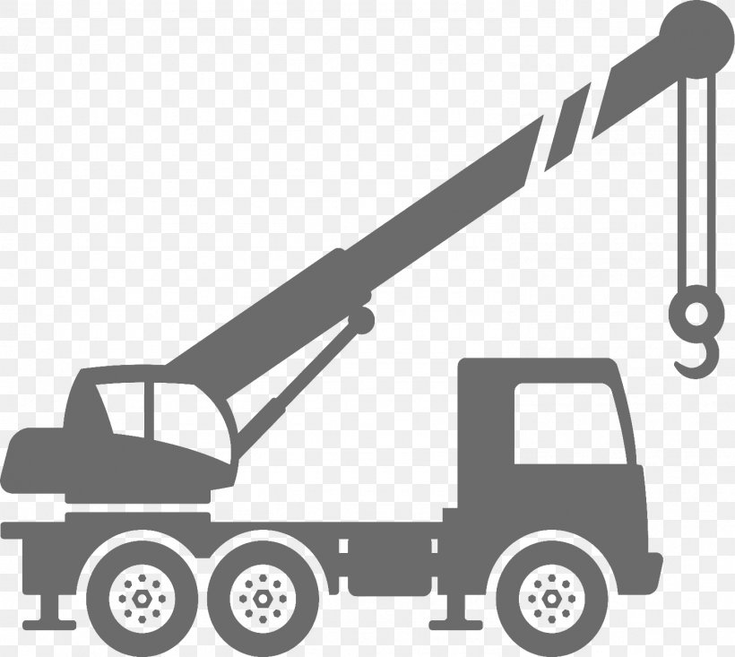 Mobile Crane Car Truck Service, PNG, 1483x1327px, Crane, Advertising, Automotive Exterior, Black And White, Brand Download Free