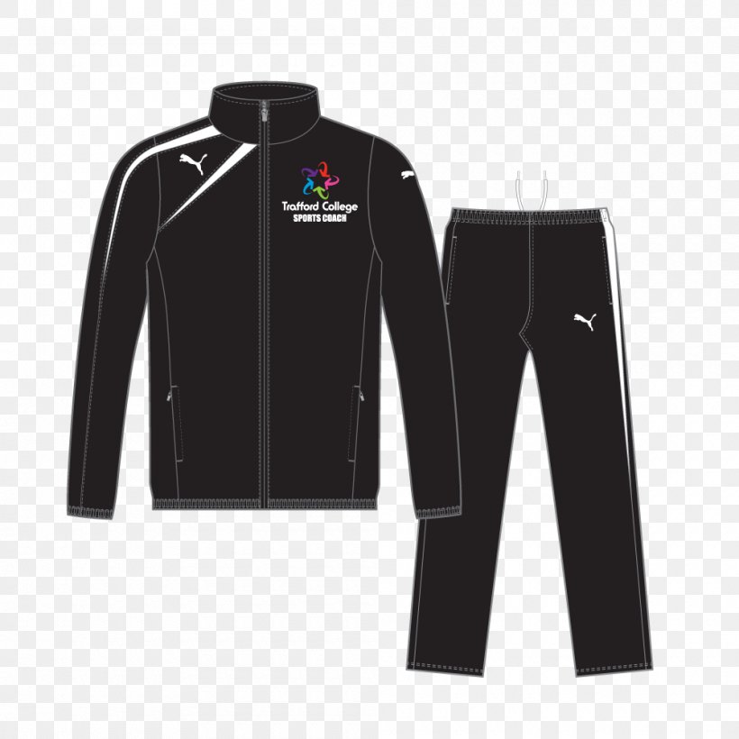 Trafford College Tracksuit Jersey T-shirt Pants, PNG, 1000x1000px, Tracksuit, Black, Brand, Jacket, Jersey Download Free
