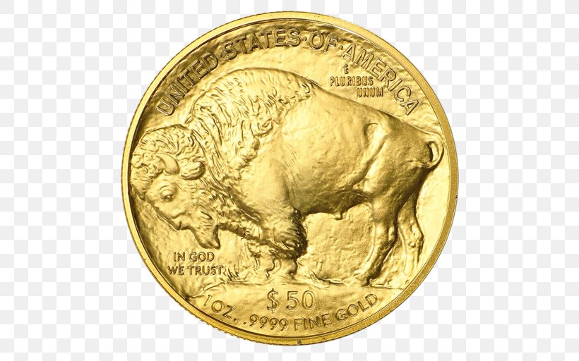 American Buffalo Gold Coin Bullion Coin United States Mint, PNG, 512x512px, American Buffalo, American Bison, Bullion Coin, Canadian Gold Maple Leaf, Carat Download Free