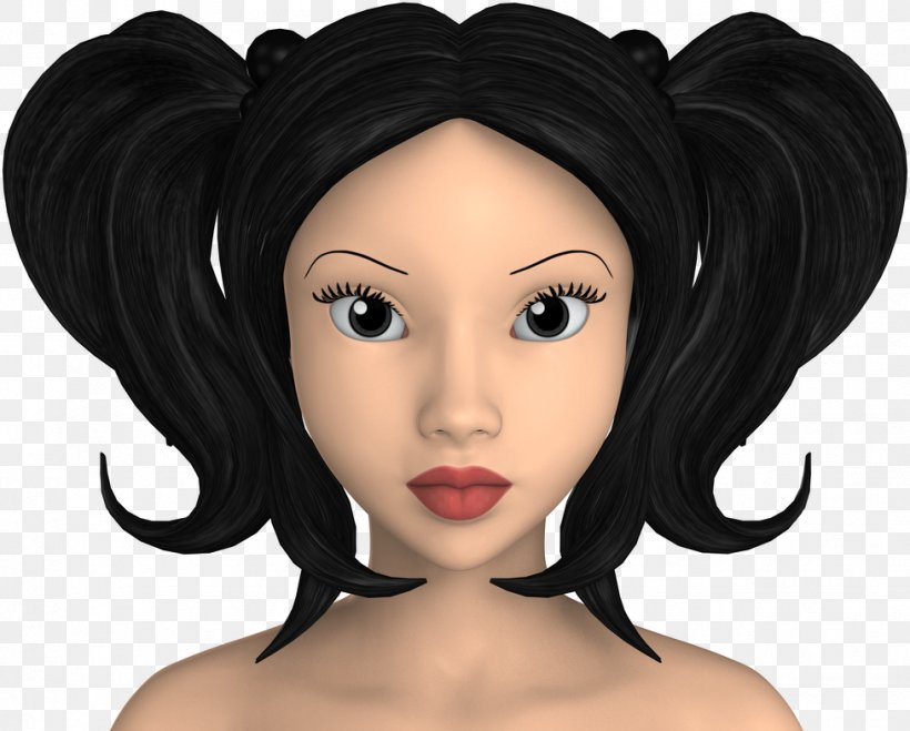 Black Hair Brown Hair Figurine, PNG, 977x786px, Black Hair, Black, Brown, Brown Hair, Cartoon Download Free