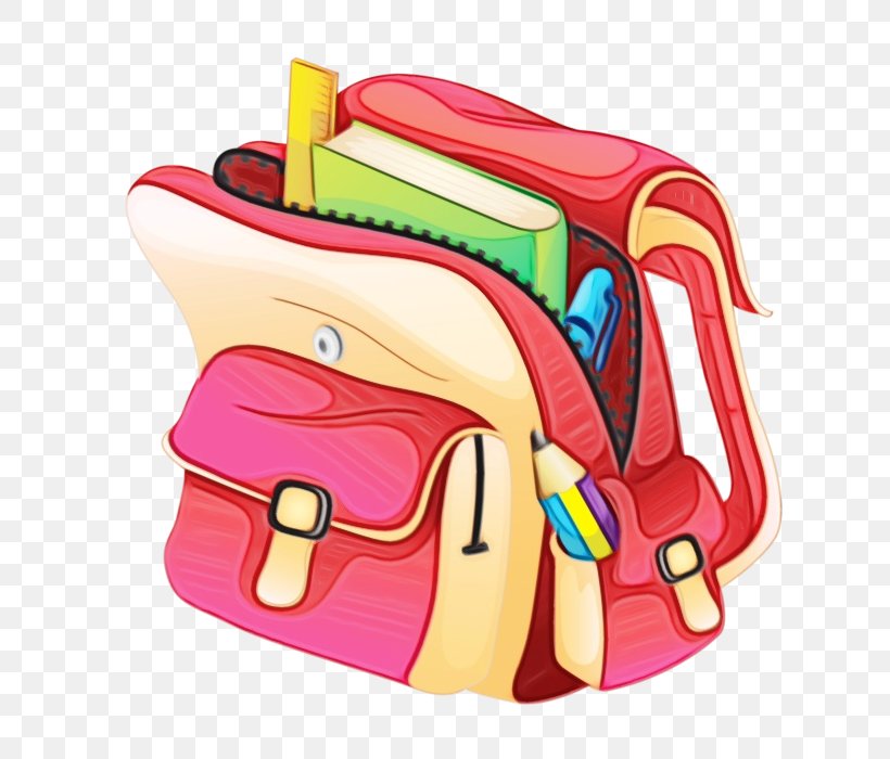 School Bag Cartoon, PNG, 735x700px, Watercolor, Art, Backpack, Bag, Clothing Accessories Download Free