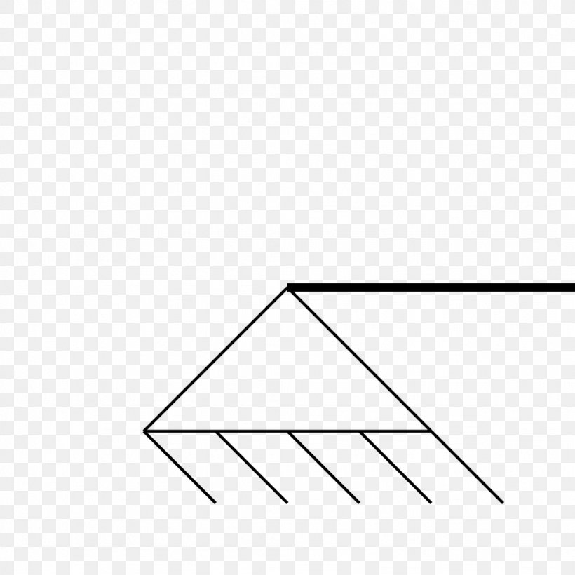 Triangle Point White Line Art, PNG, 1024x1024px, Triangle, Area, Black, Black And White, Design M Download Free