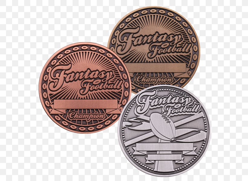 Coin Medal American Football Fantasy Football Trophy, PNG, 600x600px, Coin, American Football, Award, Cash, Challenge Coin Download Free