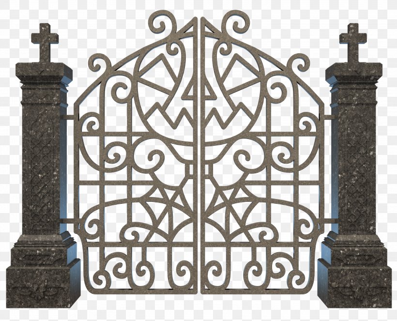 Cemetery Gate Halloween Clip Art, PNG, 3000x2428px, Cemetery, Display Resolution, Facade, Free Content, Gate Download Free