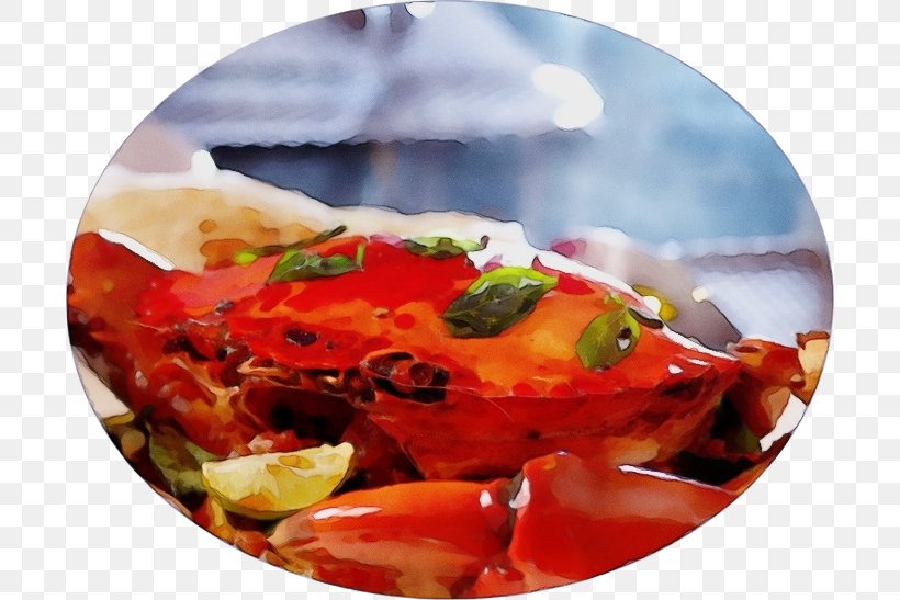Food Dish Plate Cuisine Fish, PNG, 700x547px, Watercolor, Crab, Cuisine, Dish, Dishware Download Free