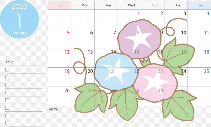 January 2020 Calendar January Calendar 2020 Calendar, PNG, 3000x1818px, 2020 Calendar, January 2020 Calendar, Circle, Flower, January Calendar Download Free