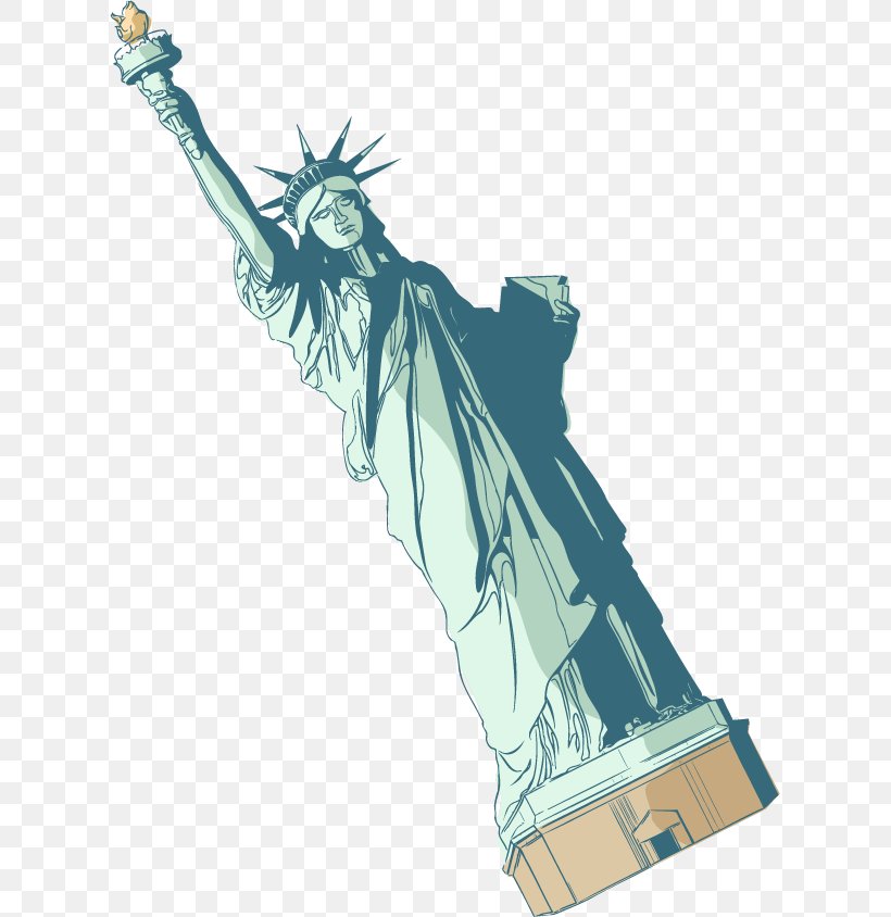 Statue Of Liberty Cartoon, PNG, 617x844px, Watercolor, Cartoon, Flower, Frame, Heart Download Free