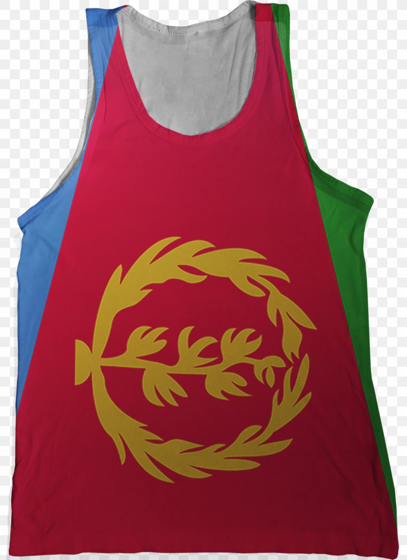 T-shirt Flag Of Eritrea Gilets Sleeveless Shirt, PNG, 1296x1786px, Tshirt, Active Tank, Art, Eritrea, Flag Download Free
