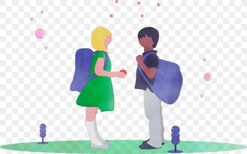 Cartoon Interaction Fun Gesture Animation, PNG, 2999x1882px, Back To School, Animation, Boy, Cartoon, Conversation Download Free