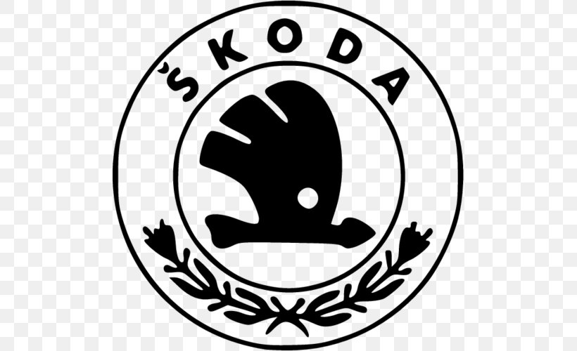 Škoda Auto Car Škoda Fabia Škoda Octavia, PNG, 500x500px, Skoda, Area, Black And White, Car, Cdr Download Free