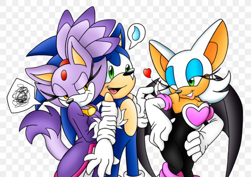 Rouge The Bat Amy Rose Shadow The Hedgehog Knuckles The Echidna Blaze The Cat, PNG, 900x637px, Watercolor, Cartoon, Flower, Frame, Heart Download Free