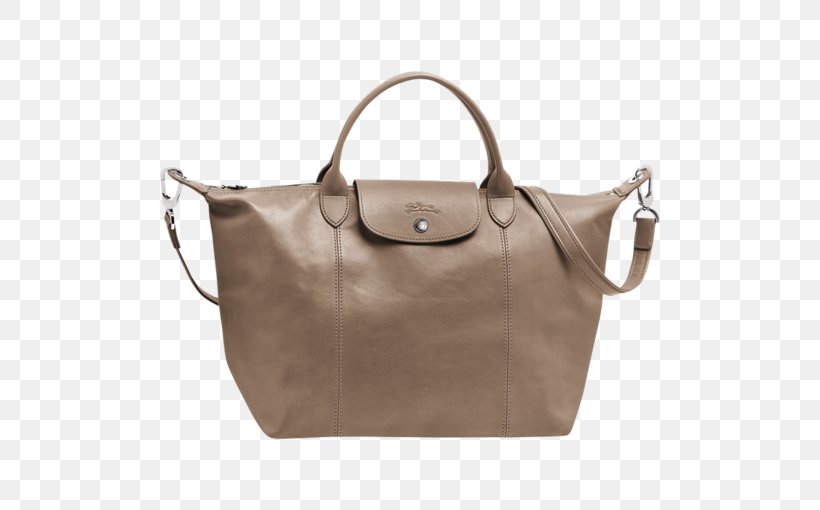 Tote Bag Leather Handbag Longchamp Pliage, PNG, 510x510px, Tote Bag, Bag, Beige, Brand, Brown Download Free