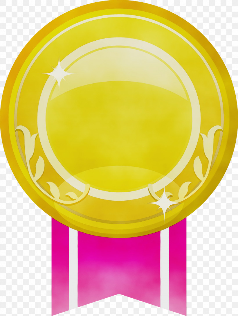Yellow Magenta Table Circle Dishware, PNG, 2260x3000px, Gold Badge, Blank Badge, Circle, Dishware, Magenta Download Free