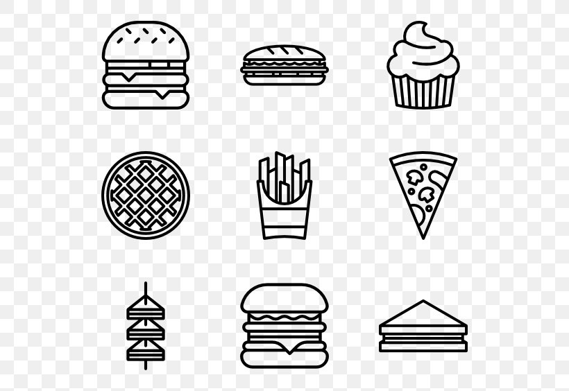 Fast Food Hamburger Cheeseburger Junk Food, PNG, 600x564px, Fast Food, Area, Black, Black And White, Brand Download Free