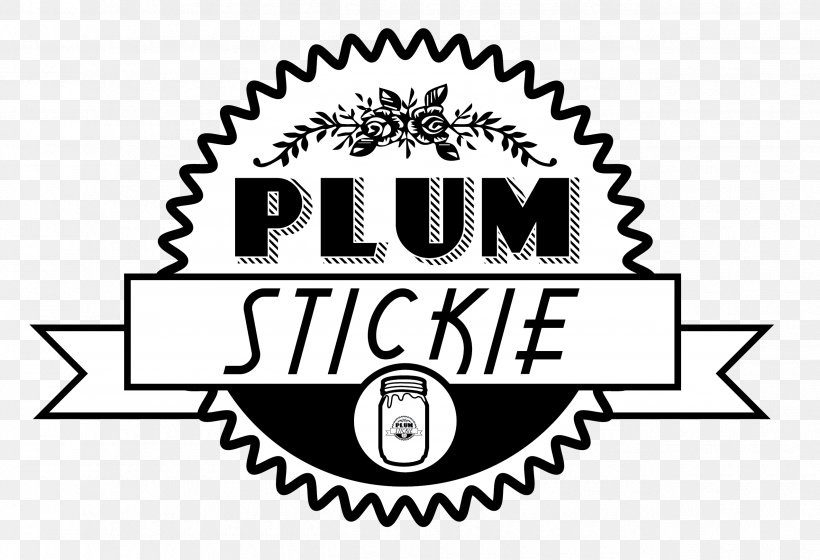 Logo Brand Plum Stickie Clip Art Font, PNG, 2550x1742px, Logo, Area, Black And White, Brand, Reverbnation Download Free