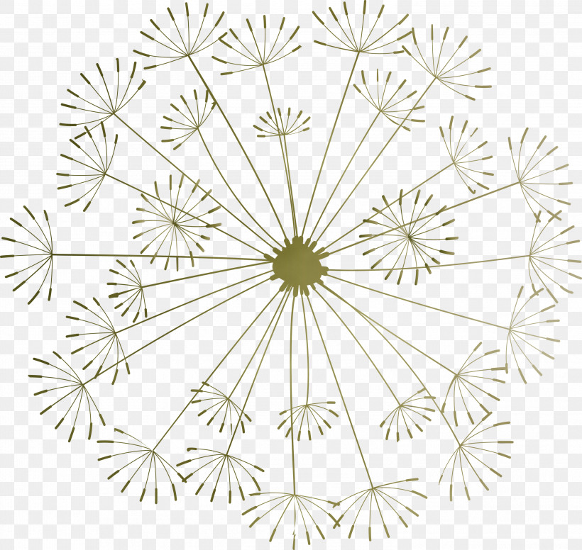 Flower Line Art Symmetry Line Tree, PNG, 2999x2841px, Dandelion, Biology, Flower, Geometry, Line Download Free