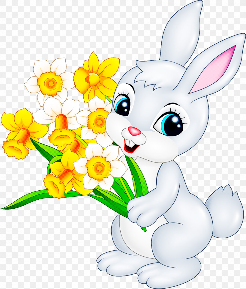 Cartoon Animal Figure Plant Flower Narcissus, PNG, 1493x1757px, Cartoon, Animal Figure, Flower, Narcissus, Plant Download Free