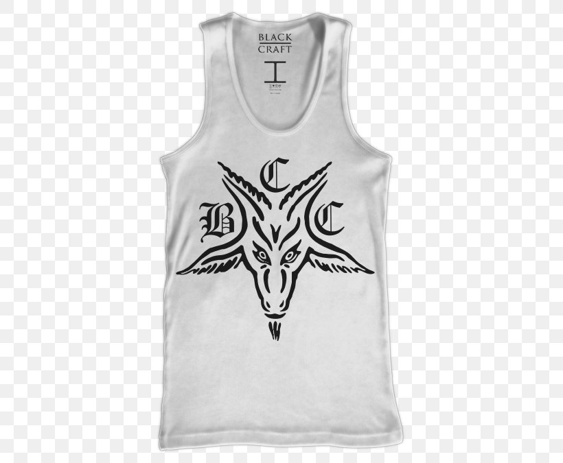 Gilets T-shirt Top Sleeveless Shirt, PNG, 441x675px, Gilets, Active Tank, Baphomet, Black, Black And White Download Free