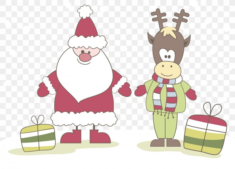 Santa Claus Reindeer Christmas Gift, PNG, 1352x975px, Santa Claus, Art, Christmas, Christmas And Holiday Season, Christmas Card Download Free