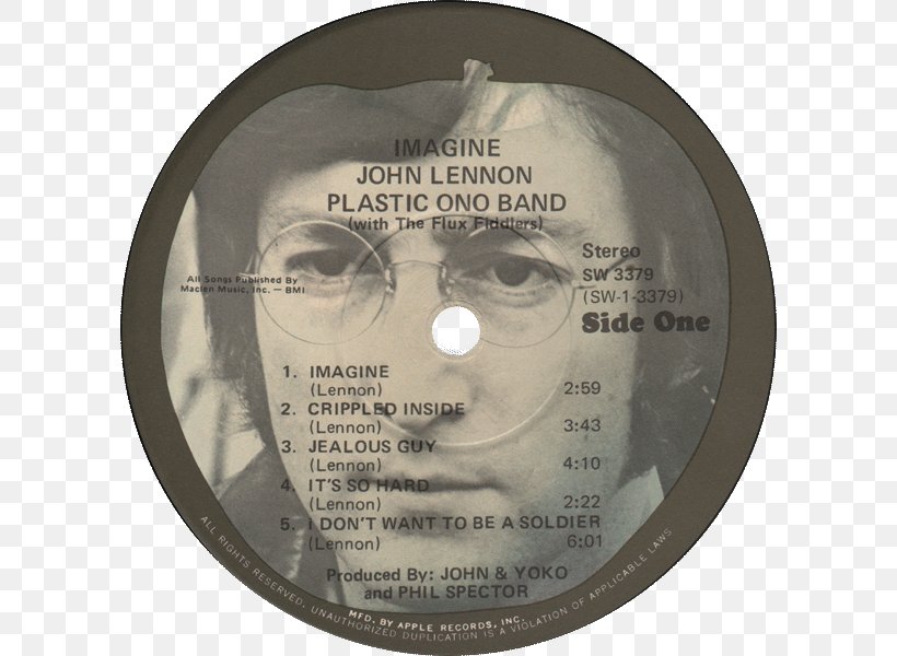 Imagine: John Lennon The Beatles Apple Records, PNG, 600x600px, John Lennon, Album, Apple Records, Beatles, Compact Disc Download Free