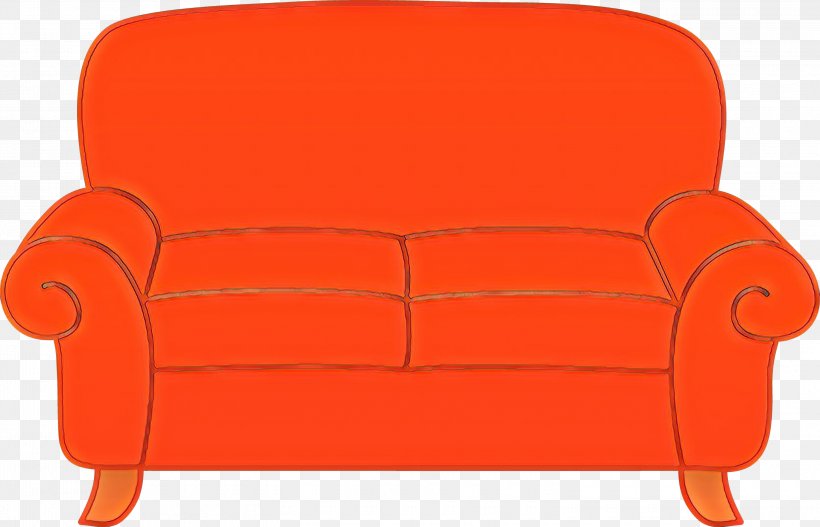 Orange, PNG, 3000x1931px, Cartoon, Chair, Club Chair, Couch, Furniture Download Free