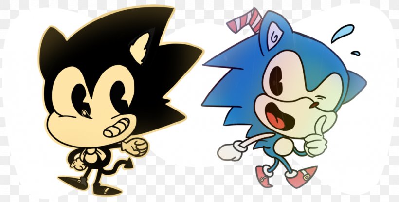 Cuphead Bendy And The Ink Machine Sonic The Hedgehog Shadow The Hedgehog Sonic Drive-In, PNG, 1024x519px, Watercolor, Cartoon, Flower, Frame, Heart Download Free