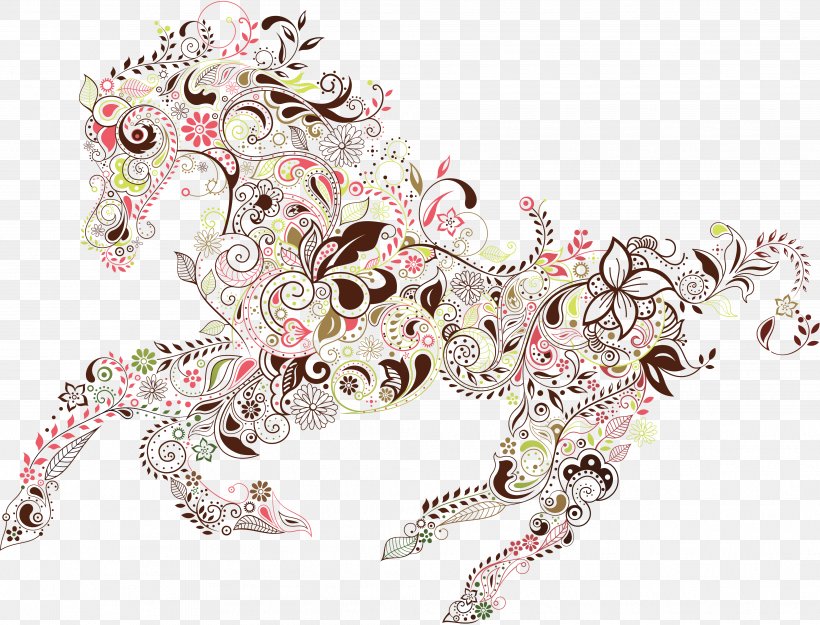 Horse Floral Design Clip Art, PNG, 4032x3077px, Horse, Art, Body Jewelry, Brooch, Fashion Accessory Download Free