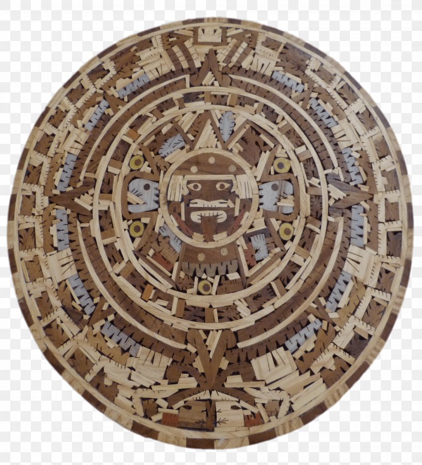 Aztec Calendar Stone Wood Furniture Sculpture Table, PNG, 2075x2292px, Aztec Calendar Stone, Askartelu, Aztec Calendar, Calendar, Centrepiece Download Free