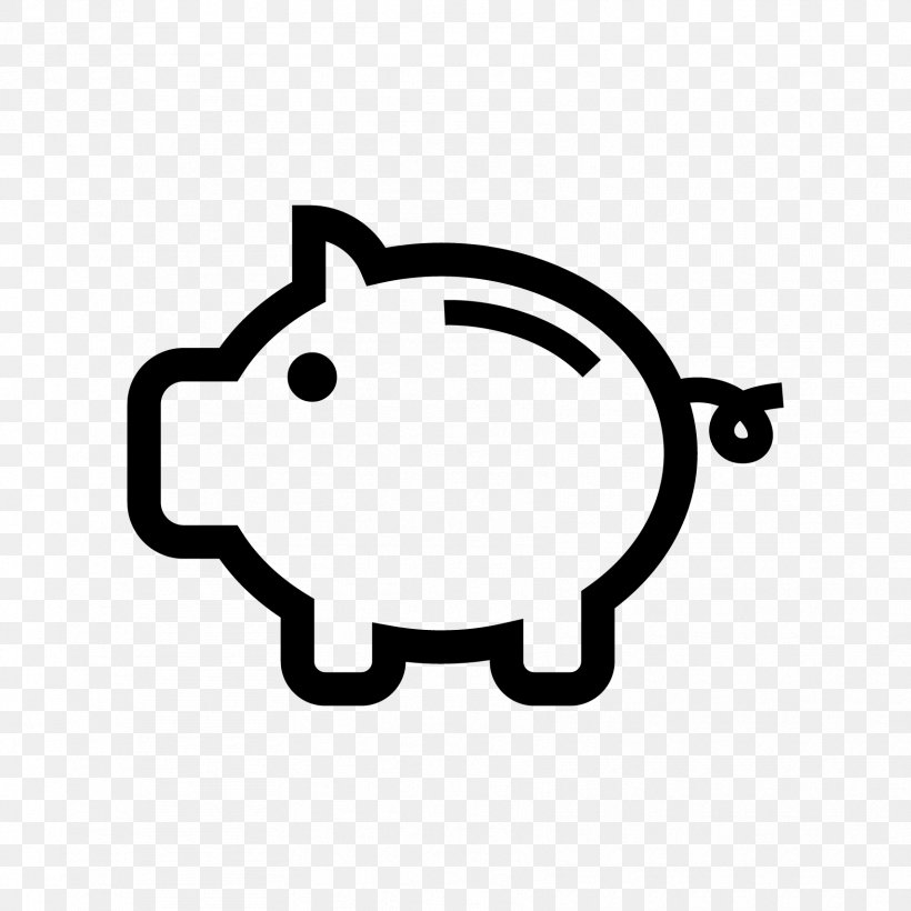 Piggy Bank Finance Money Saving, PNG, 1708x1708px, Piggy Bank, Area, Bank, Banking License, Black And White Download Free