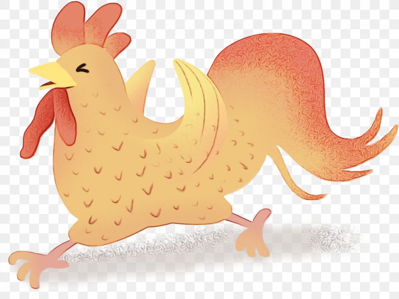 Rooster Chicken Run Design Poultry, PNG, 1438x1080px, Watercolor, Animal Figure, Animation, Beak, Bird Download Free