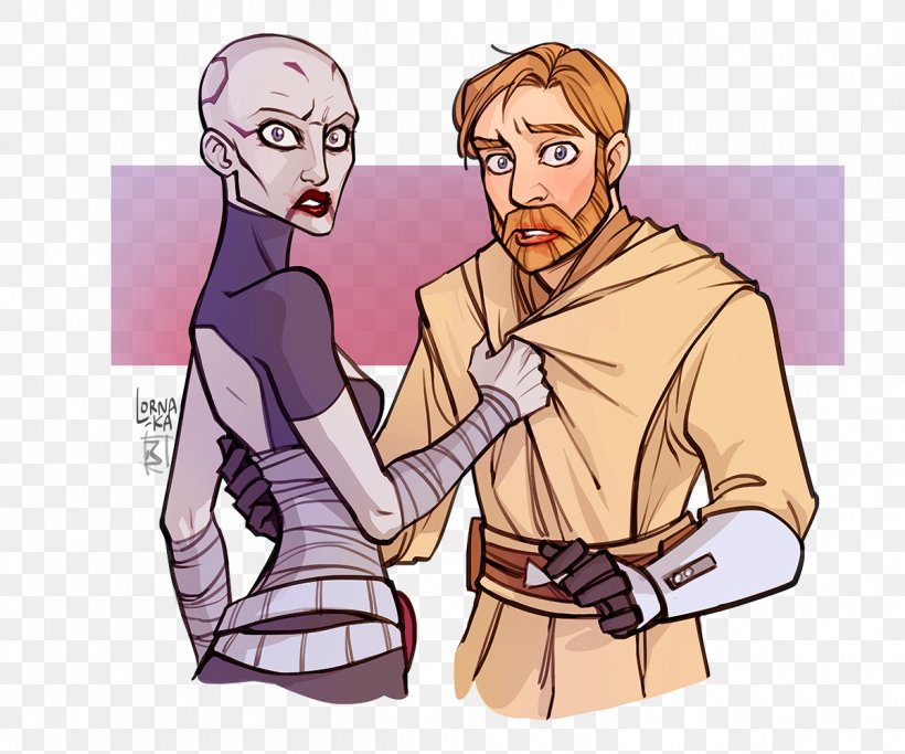 Obi-Wan Kenobi Asajj Ventress Anakin Skywalker Star Wars Fan Art, PNG, 1200x1000px, Watercolor, Cartoon, Flower, Frame, Heart Download Free