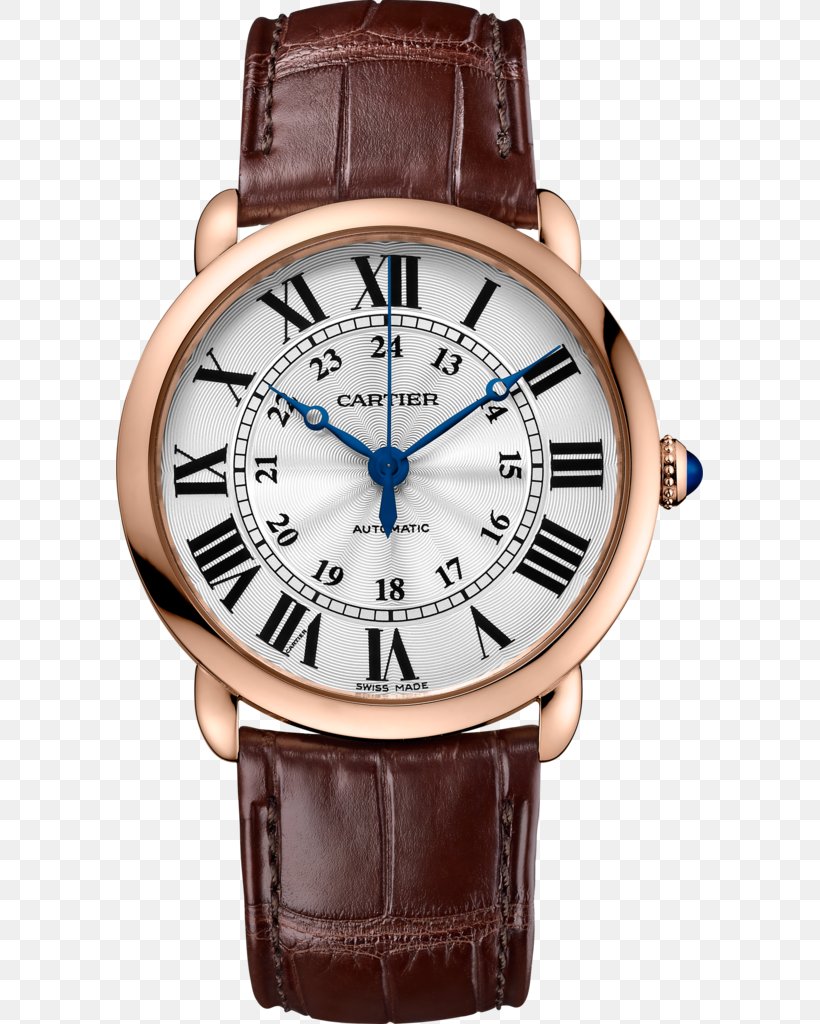 Cartier Tank Watch Clock Sapphire, PNG, 587x1024px, Cartier, Automatic Watch, Brown, Cabochon, Caliber Download Free