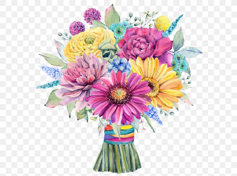 Flower Bouquet Illustration Floral Design Watercolor Painting, PNG, 600x608px, Flower, Canvas, Chrysanths, Cut Flowers, Dahlia Download Free