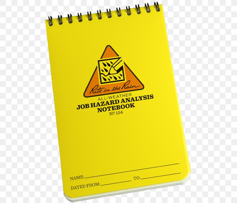 Birder's Field Notebook Rite In The Rain All-Weather Field Interview Notebook Rite In The Rain Weatherproof Top-Spiral Notebook Rite In The Rain Pocket Top, PNG, 700x700px, Notebook, Brand, Hazard, Hazard Analysis, Job Download Free