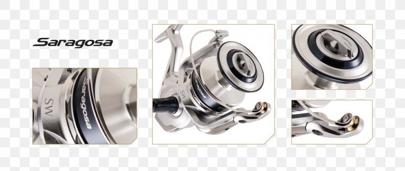Fishing Reels Shimano Saragosa Spinning Reel Sport, PNG, 1880x800px, Fishing Reels, Amazoncom, Auto Part, Automotive Brake Part, Black And White Download Free