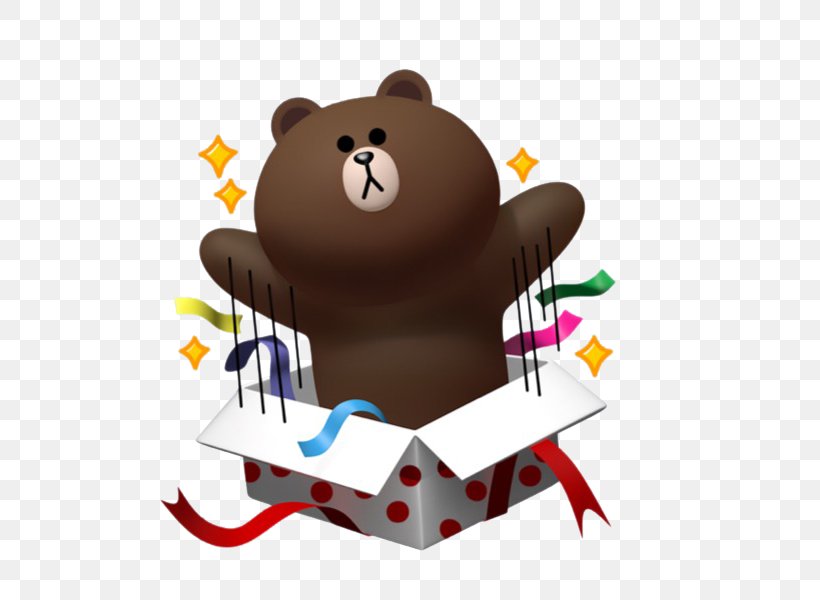Sticker Line Friends Messaging Apps NAVERまとめ, PNG, 640x600px, Sticker, Android, Bear, Carnivoran, Emoji Download Free