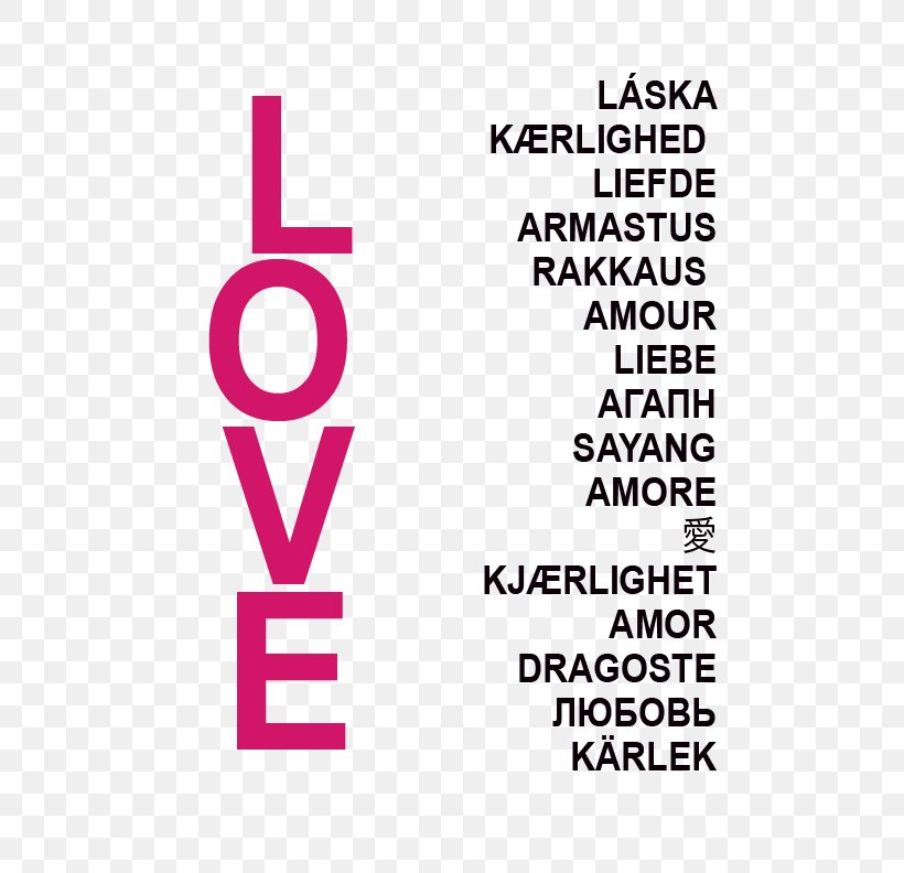 Love Word Language Valentine's Day Synonym, PNG, 612x792px, Love, Area, Art, Brand, Child Download Free