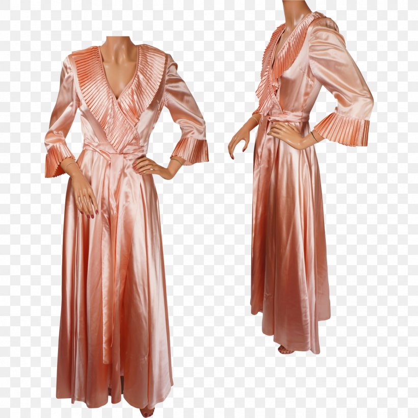 Peignoir 1940s Bathrobe Gown Dress, PNG, 1368x1368px, Peignoir, Ball Gown, Bathrobe, Clothing, Costume Download Free