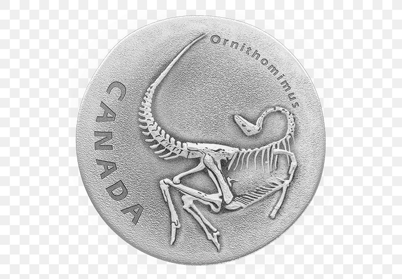 Silver Coin Ornithomimus Silver Coin Canada, PNG, 570x570px, Coin, Antique, Canada, Coining, Currency Download Free