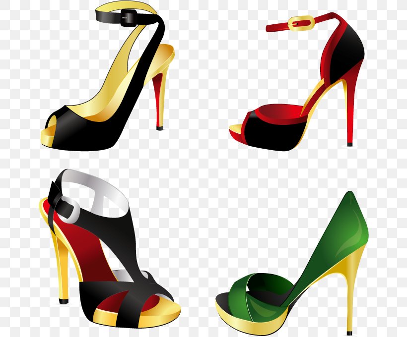 Slipper High-heeled Footwear Shoe Stiletto Heel, PNG, 666x680px, Watercolor, Cartoon, Flower, Frame, Heart Download Free