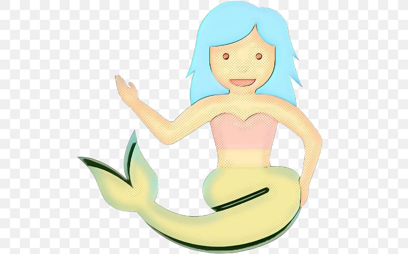 Clip Art Cartoon Fictional Character Mermaid, PNG, 512x512px, Pop Art, Cartoon, Fictional Character, Mermaid, Retro Download Free