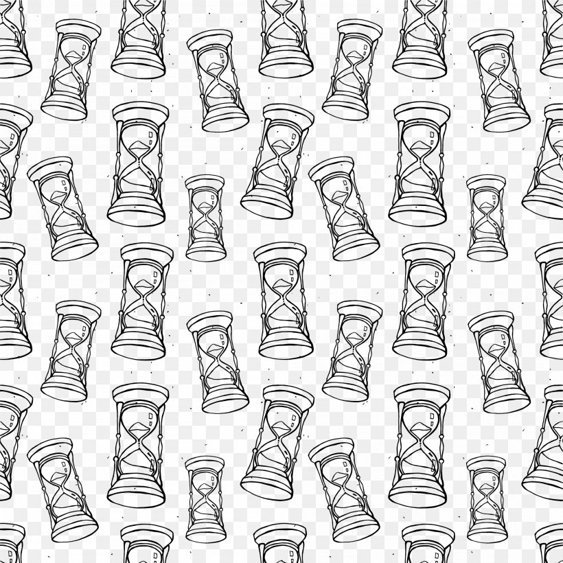 Hourglass Sketch, PNG, 2001x2001px, Hourglass, Black And White, Clock, Drawing, Hand Download Free