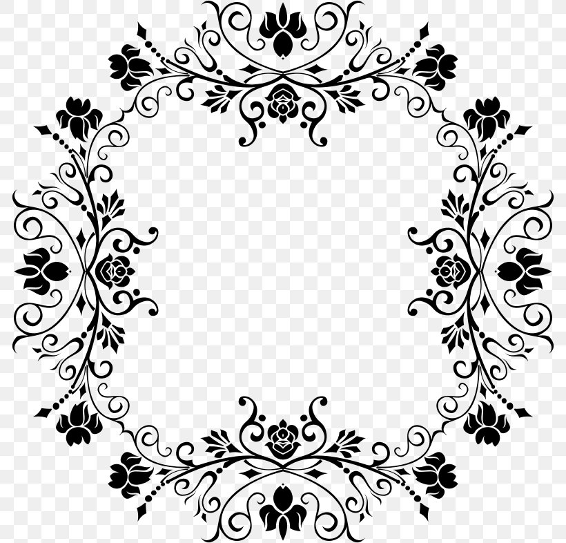 Black And White Decorative Arts Photography Drawing Clip Art, PNG, 786x786px, Black And White, Area, Art, Black, Branch Download Free