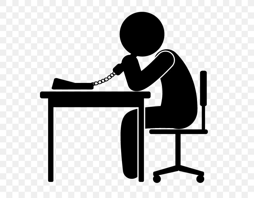 Telephone Call Mobile Phones Pictogram Call Centre, PNG, 640x640px, Telephone Call, Artwork, Black And White, Call Centre, Chair Download Free