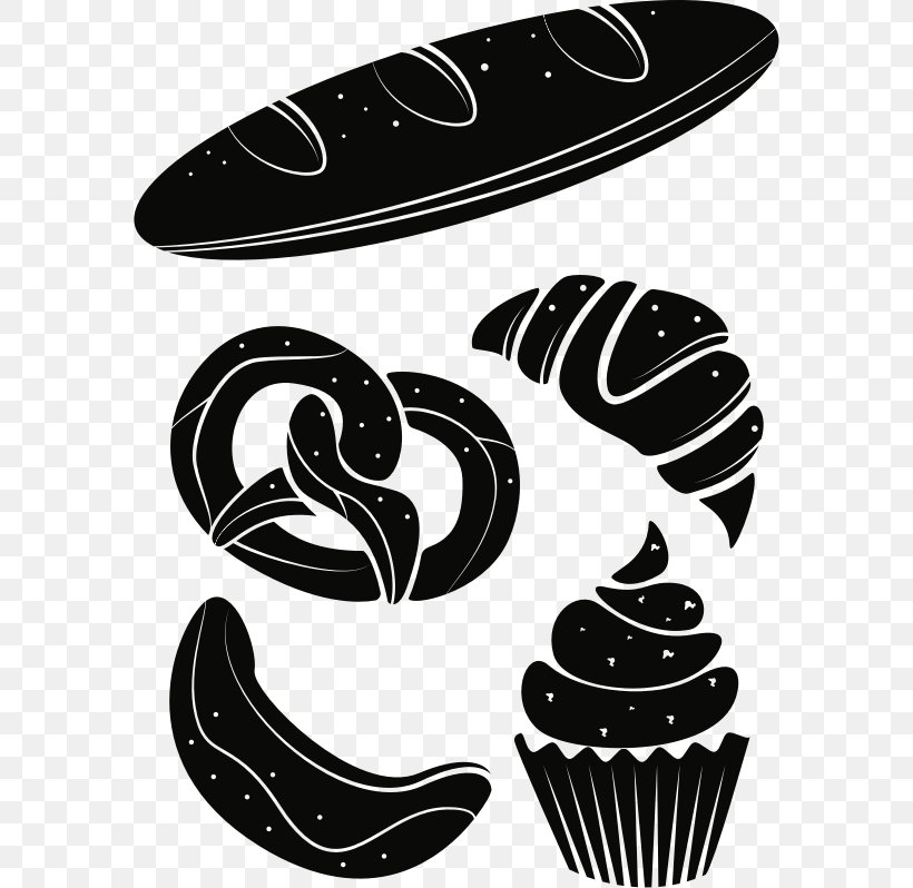Croissant Pastry Clip Art Vector Graphics Bread, PNG, 580x798px, Croissant, Automotive Design, Baking, Biscuits, Black Download Free